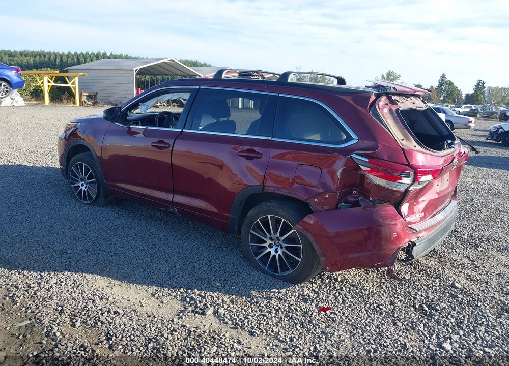 2017 TOYOTA HIGHLANDER SE VIN: 5TDJZRFH1HS466962