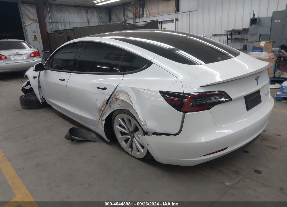 2022 TESLA MODEL 3 LONG RANGE DUAL MOTOR ALL-WHEEL DRIVE VIN: 5YJ3E1EBXNF253009