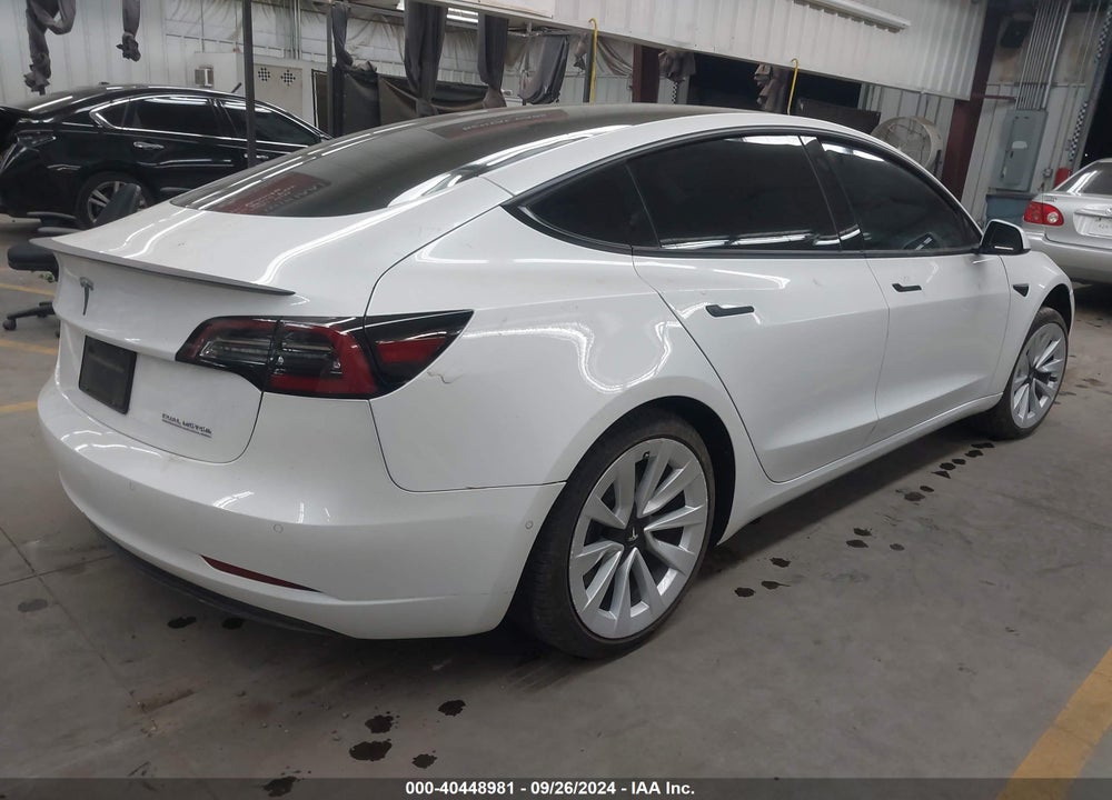 2022 TESLA MODEL 3 LONG RANGE DUAL MOTOR ALL-WHEEL DRIVE VIN: 5YJ3E1EBXNF253009