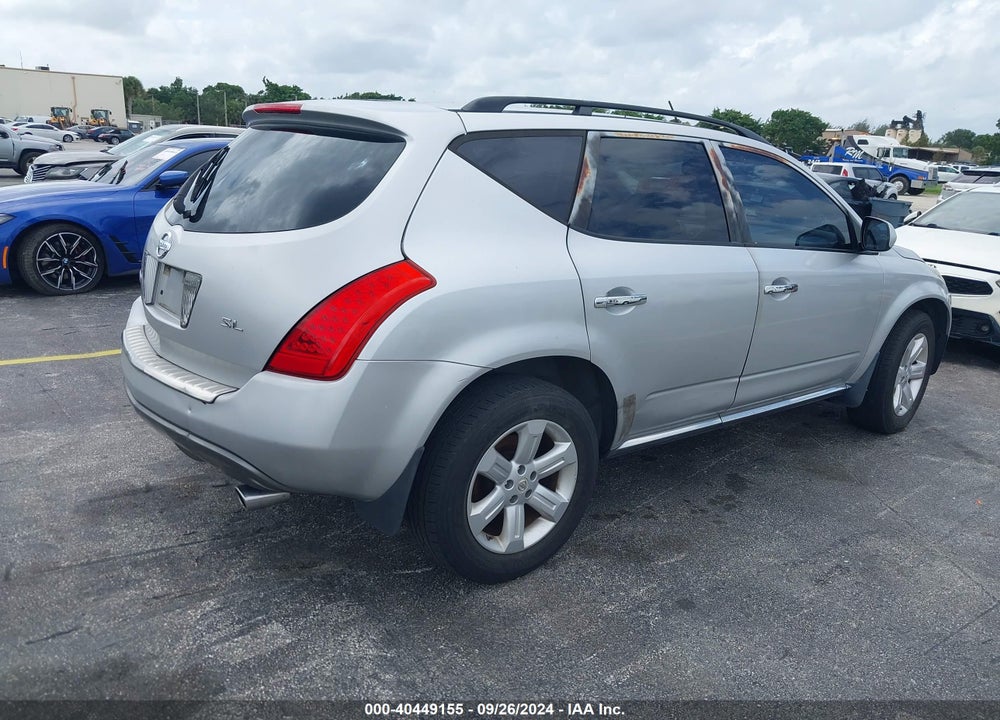 2007 NISSAN MURANO SL VIN: JN8AZ08T77W506834