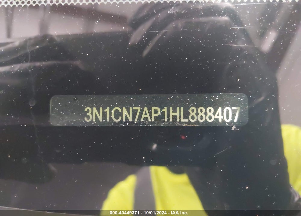 2017 NISSAN VERSA 1.6 SV VIN: 3N1CN7AP1HL888407