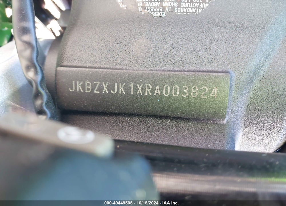 2024 KAWASAKI ZX636 K VIN: JKBZXJK1XRA003824