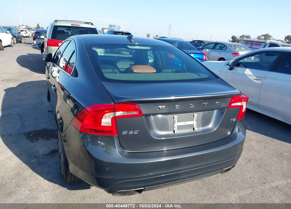 2015 VOLVO S60 T5 PREMIER VIN: YV126MFK1F2366404