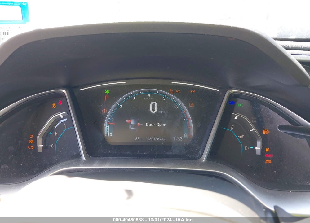 2019 HONDA CIVIC EX VIN: 19XFC1F39KE001649
