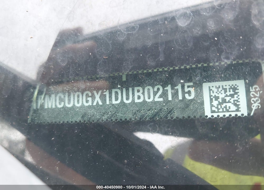 2013 FORD ESCAPE SE VIN: 1FMCU0GX1DUB02115