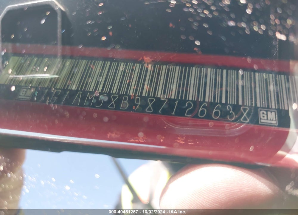 2008 CHEVROLET COBALT SPORT VIN: 1G1AM58B987126638