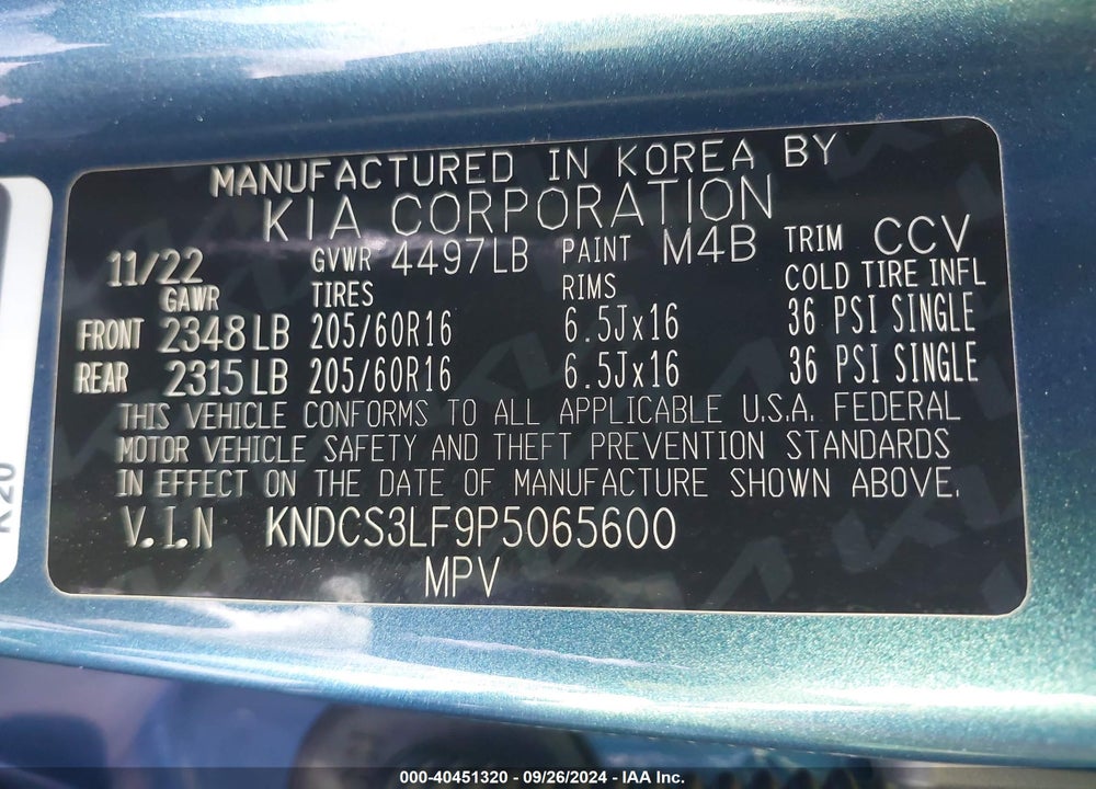 2023 KIA NIRO PLUG-IN HYBRID EX VIN: KNDCS3LF9P5065600