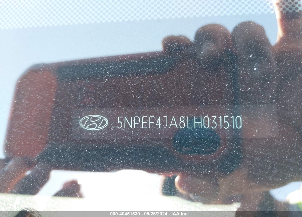 2020 HYUNDAI SONATA SEL VIN: 5NPEF4JA8LH031510