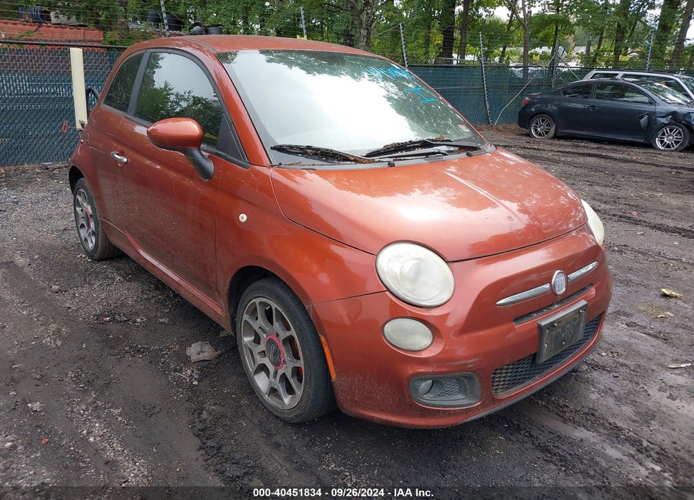 2012 FIAT 500 SPORT VIN: 3C3CFFBR9CT109871