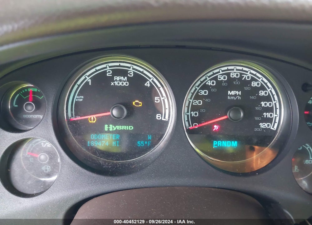 2009 CHEVROLET TAHOE HYBRID VIN: 1GNFK13529R138690