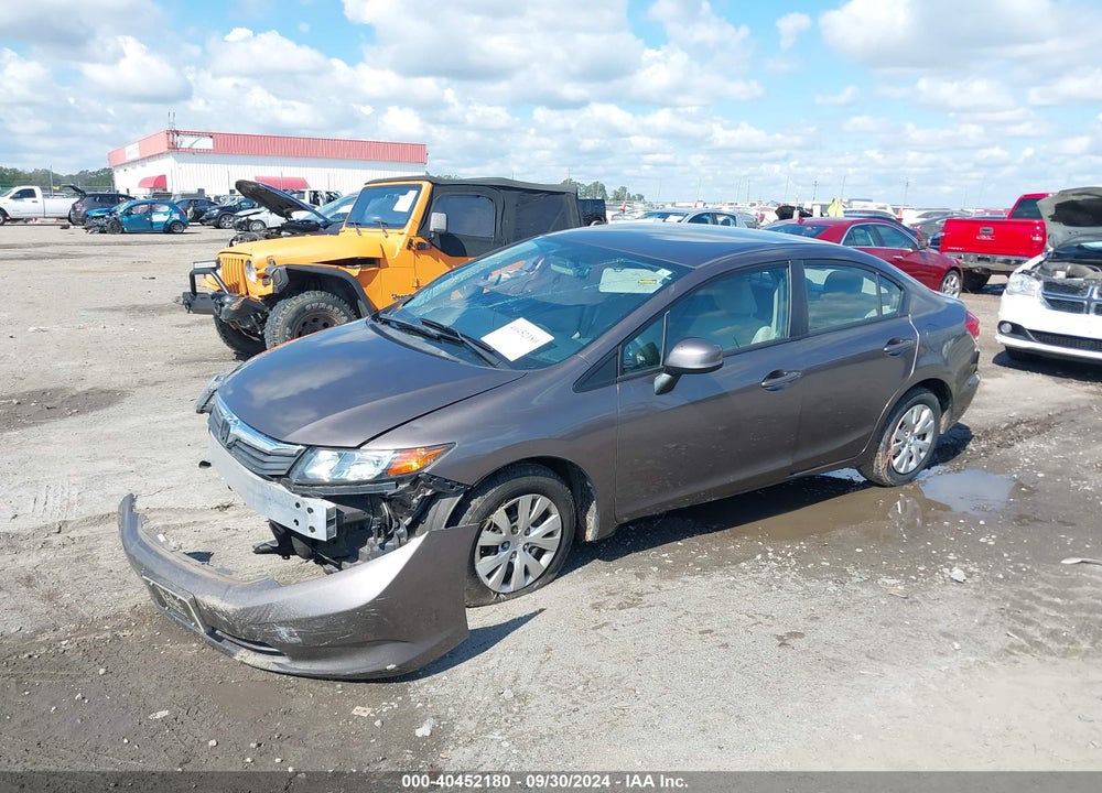 2012 HONDA CIVIC LX VIN: 2HGFB2F56CH605497