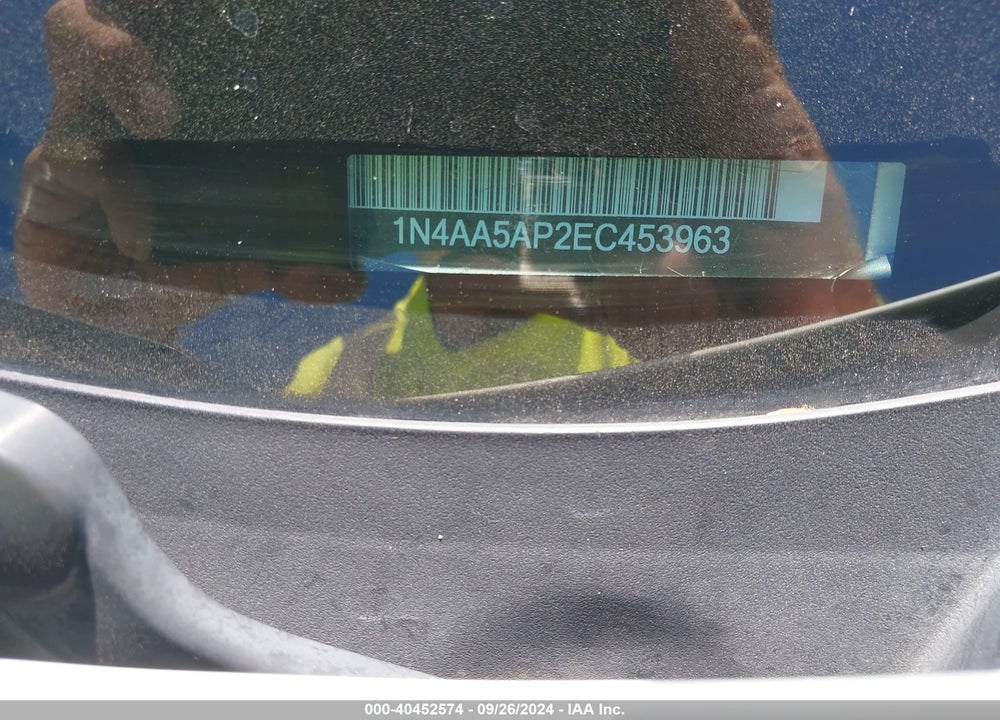 2014 NISSAN MAXIMA 3.5 S/3.5 SV VIN: 1N4AA5AP2EC453963