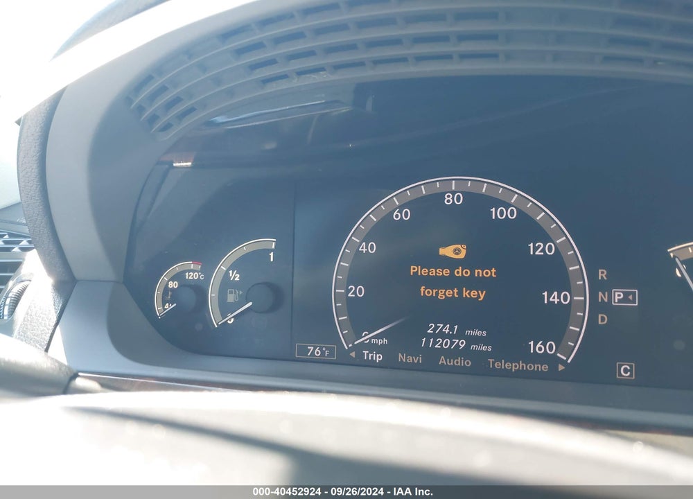 2009 MERCEDES-BENZ S 550 VIN: WDDNG71X79A251004