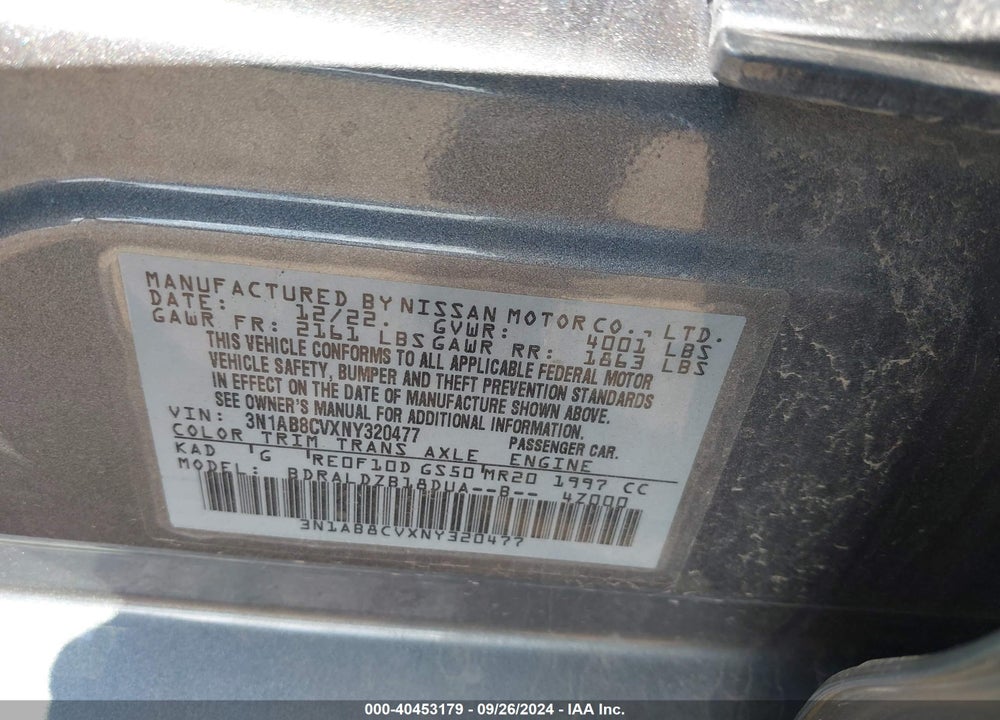 2022 NISSAN SENTRA SV XTRONIC CVT VIN: 3N1AB8CVXNY320477
