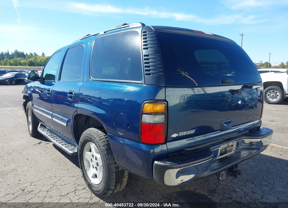 2005 CHEVROLET TAHOE LT VIN: 1GNEK13T85J262918