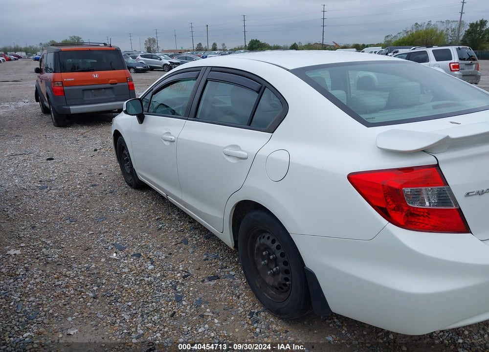 2012 HONDA CIVIC LX VIN: 19XFB2F54CE335809