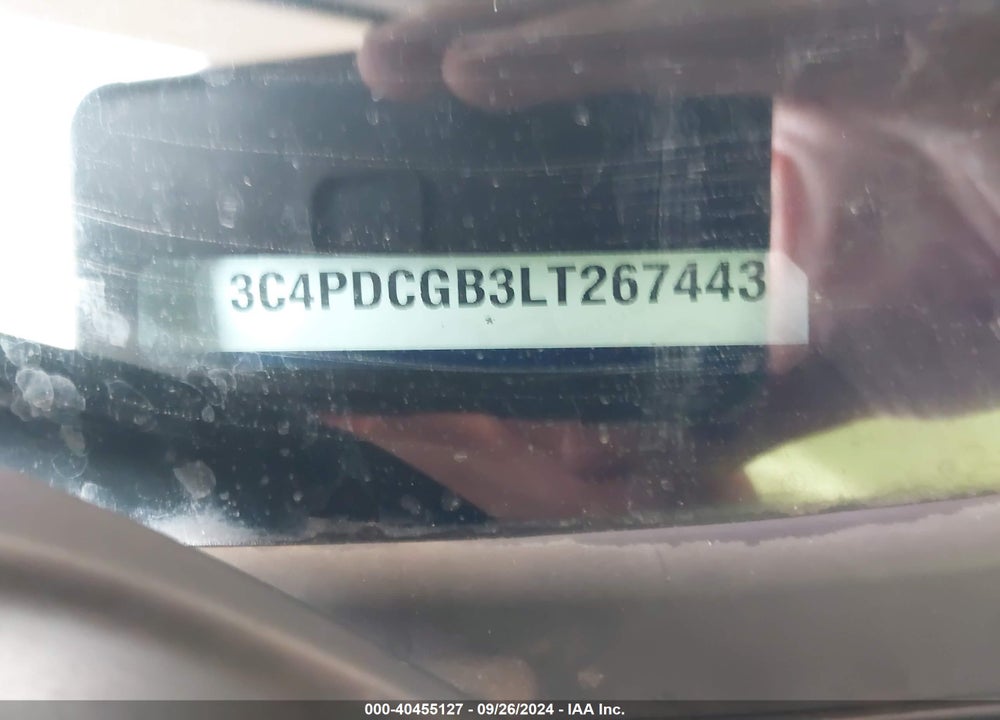 2020 DODGE JOURNEY CROSSROAD VIN: 3C4PDCGB3LT267443