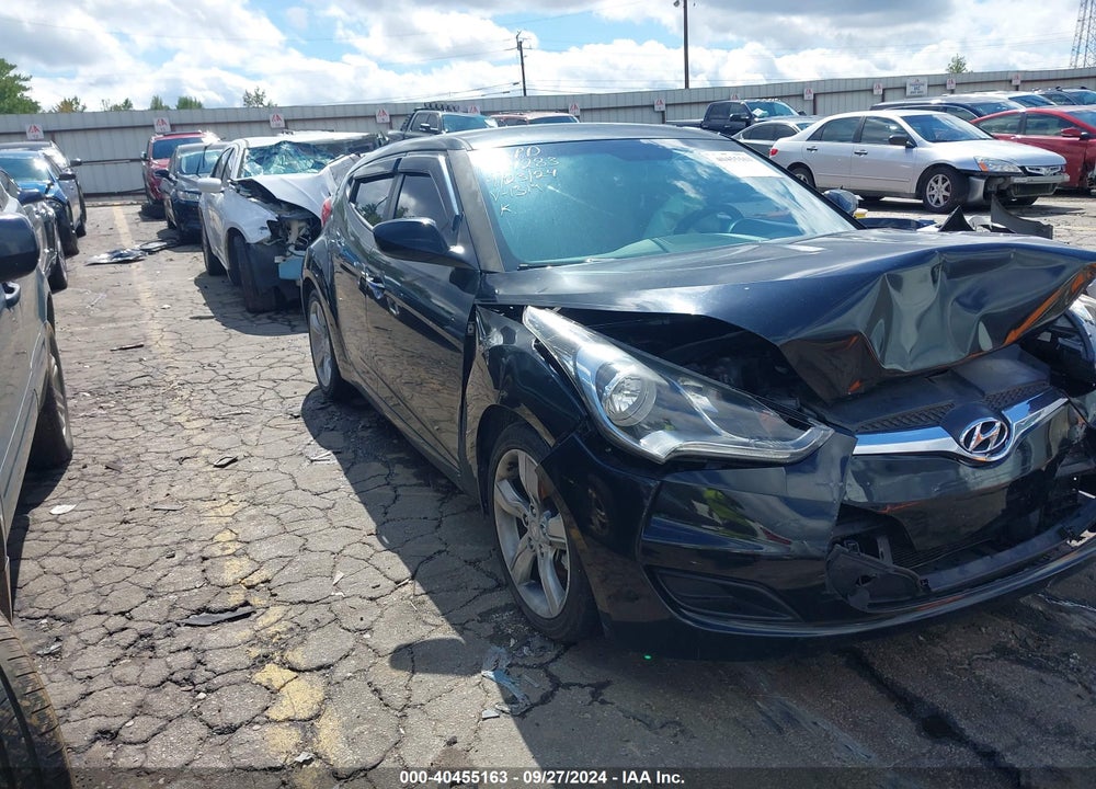 2014 HYUNDAI VELOSTER BASE W/BLACK VIN: KMHTC6AD6EU211319