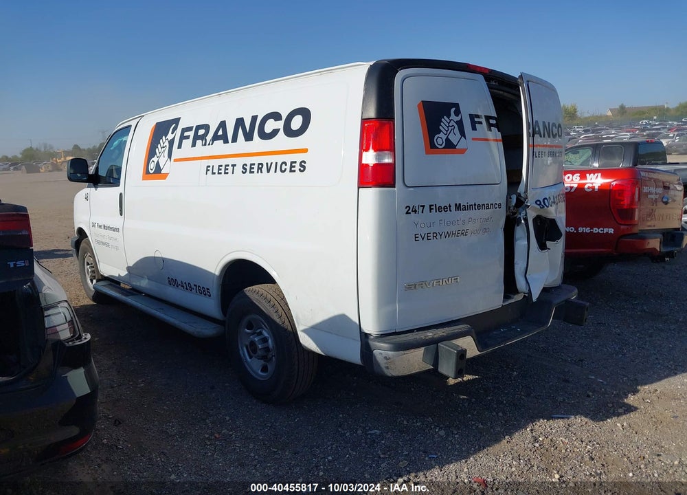 2022 GMC SAVANA CARGO RWD 2500 REGULAR WHEELBASE WORK VAN VIN: 1GTW7AFP0N1147890
