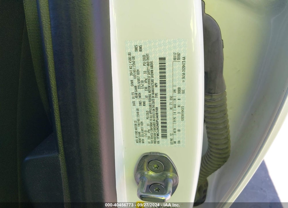 2023 FORD ESCAPE ACTIVE VIN: 1FMCU9GN8PUA08109
