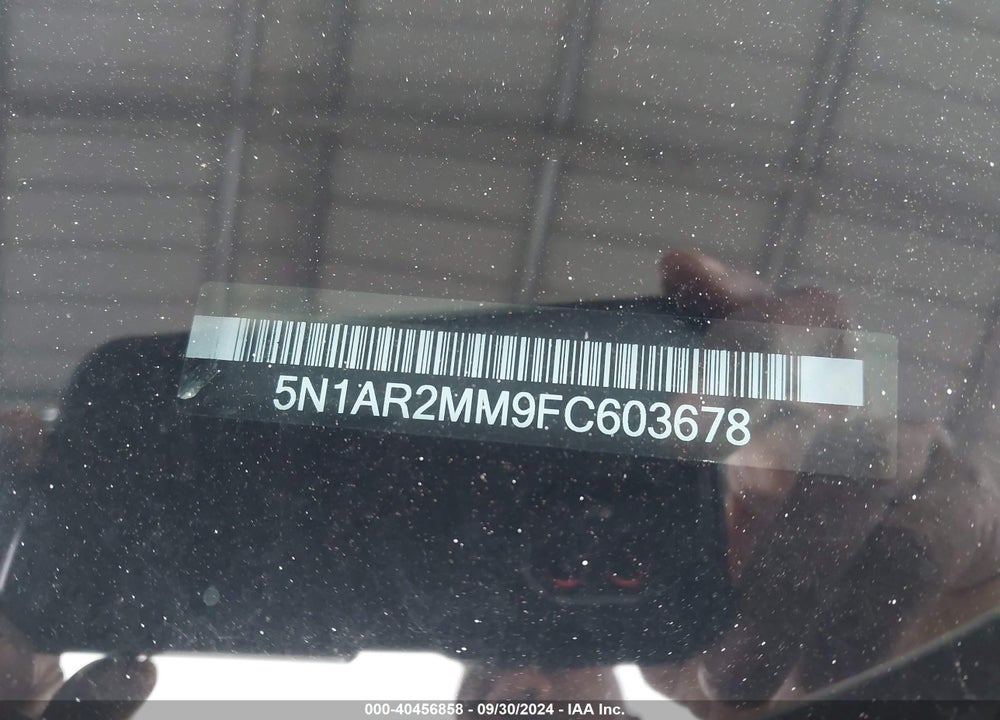 2015 NISSAN PATHFINDER PLATINUM VIN: 5N1AR2MM9FC603678