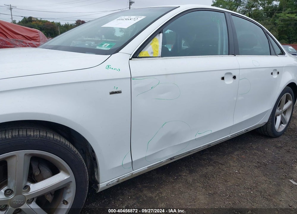 2012 AUDI A4 2.0T PREMIUM VIN: WAUFFAFLXCA102286