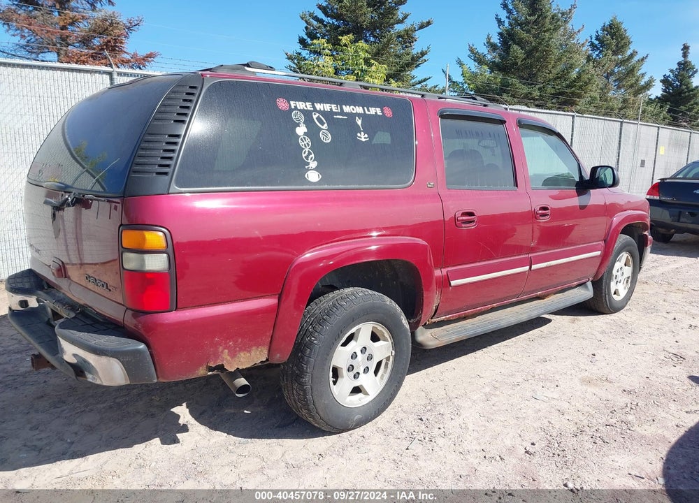 2005 CHEVROLET SUBURBAN 1500 LT VIN: 3GNFK16Z55G200124