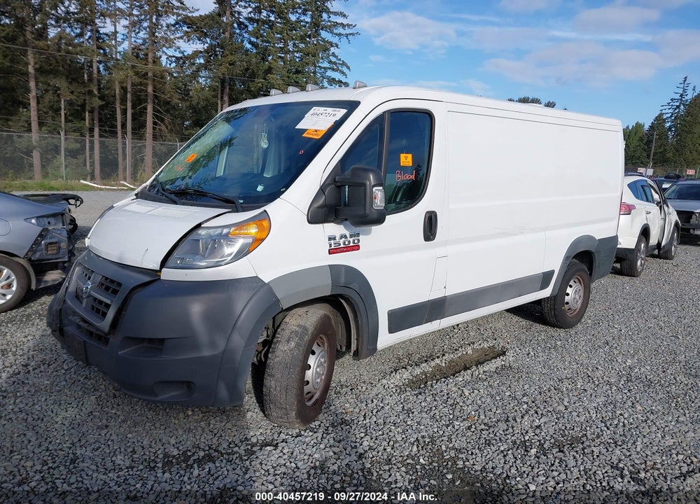 2016 RAM PROMASTER 1500 LOW ROOF VIN: 3C6TRVAG4GE113521