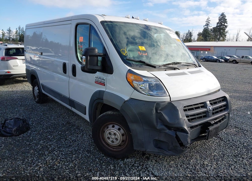 2016 RAM PROMASTER 1500 LOW ROOF VIN: 3C6TRVAG4GE113521