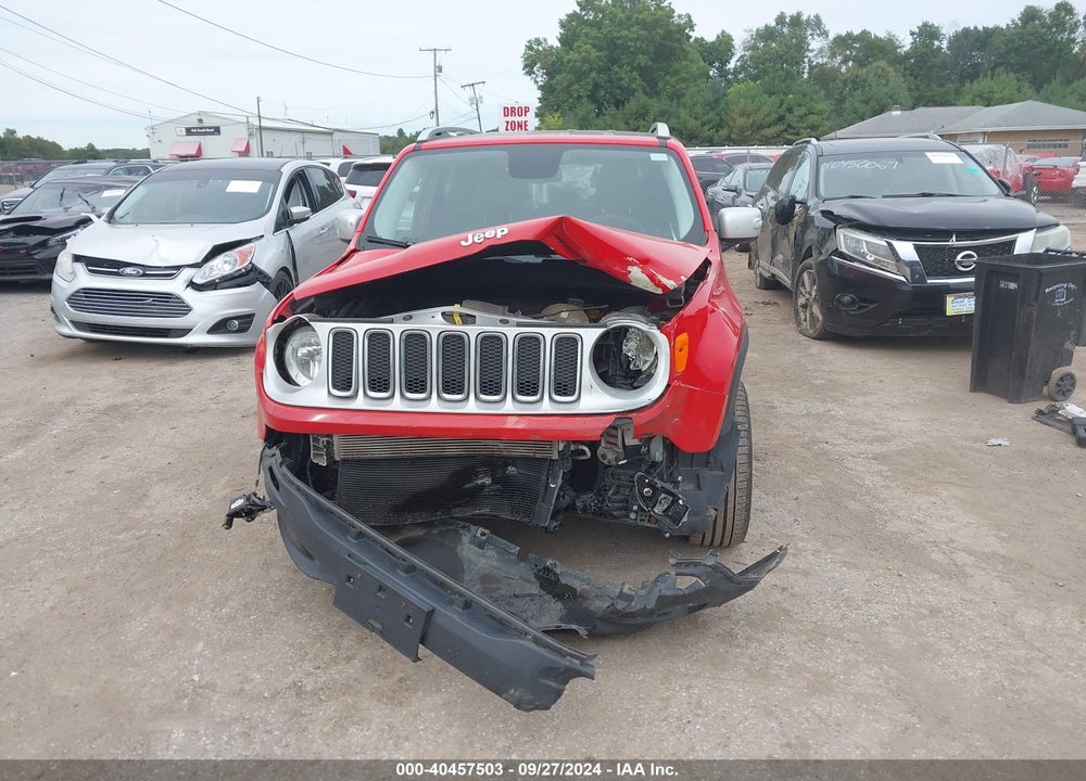 2016 JEEP RENEGADE LIMITED VIN: ZACCJBDT6GPD36394