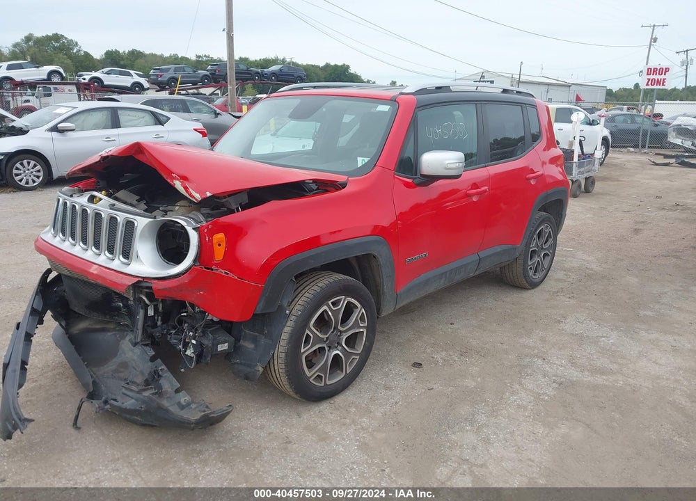 2016 JEEP RENEGADE LIMITED VIN: ZACCJBDT6GPD36394