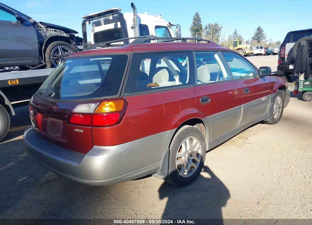 2002 SUBARU OUTBACK VIN: 4S3BH665027601751