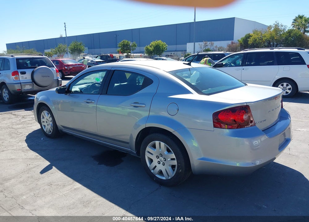 2013 DODGE AVENGER SE VIN: 1C3CDZAB9DN702451