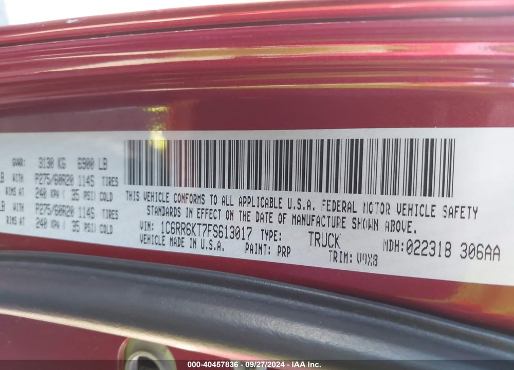 2015 RAM 1500 EXPRESS VIN: 1C6RR6KT7FS613017