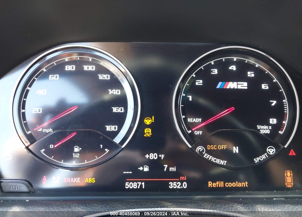 2019 BMW M2 COMPETITION VIN: WBS2U7C50K7D48934
