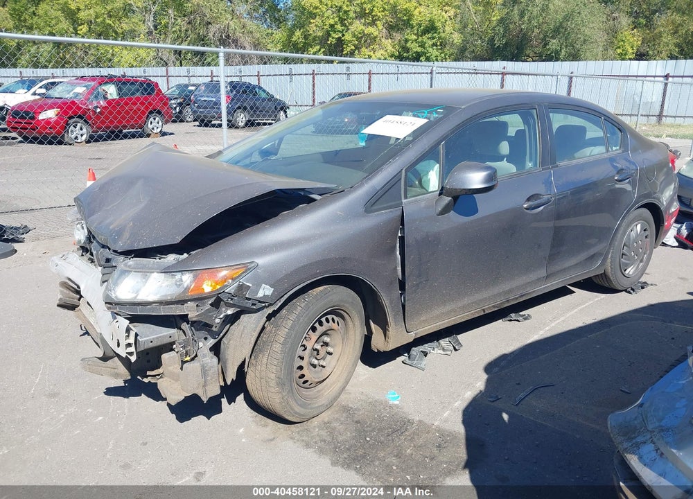 2012 HONDA CIVIC LX VIN: 19XFB2F53CE388064