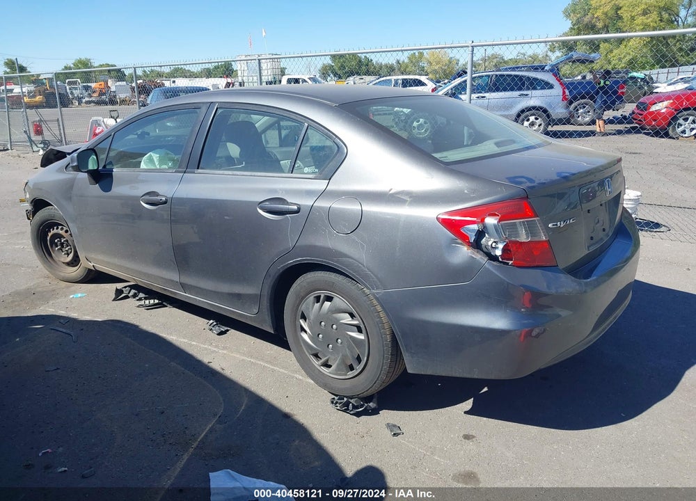 2012 HONDA CIVIC LX VIN: 19XFB2F53CE388064