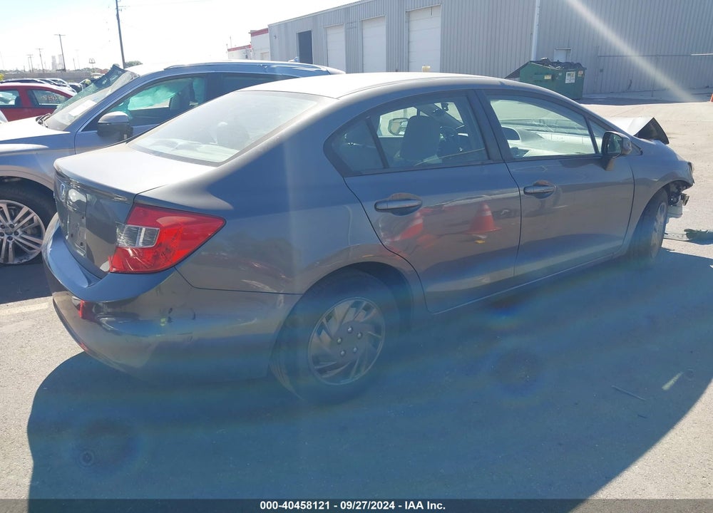 2012 HONDA CIVIC LX VIN: 19XFB2F53CE388064