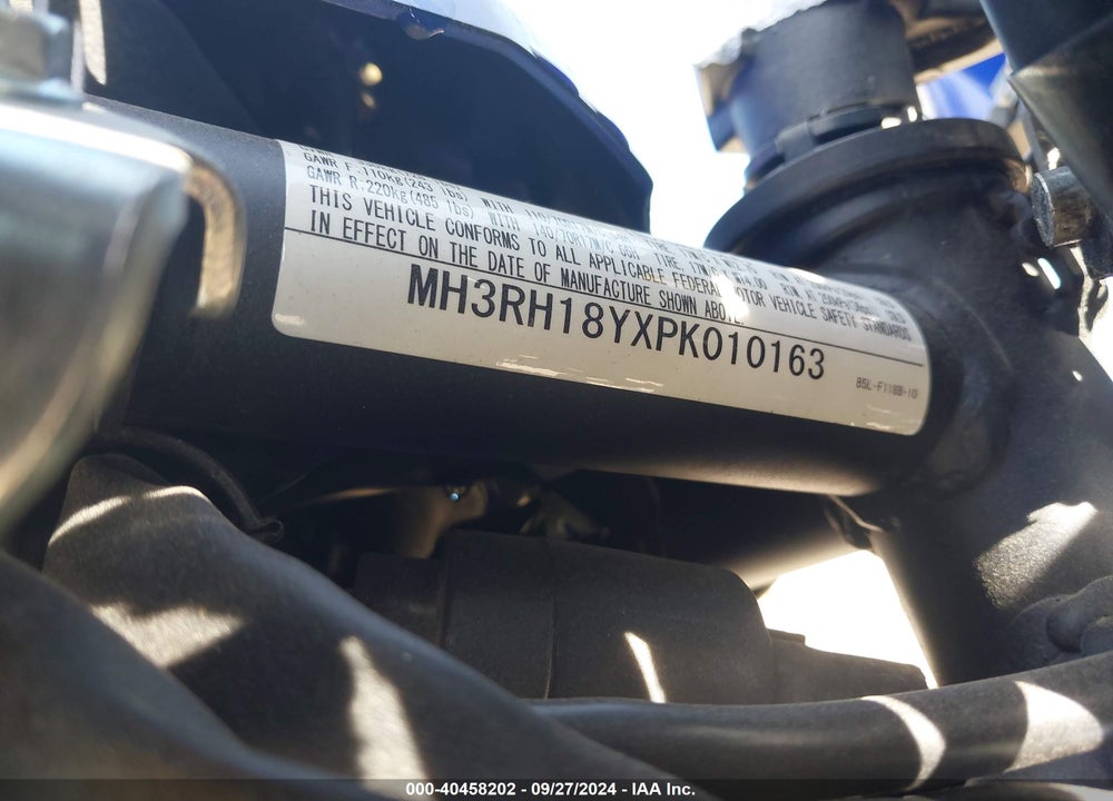 2023 YAMAHA YZFR3 A VIN: MH3RH18YXPK010163