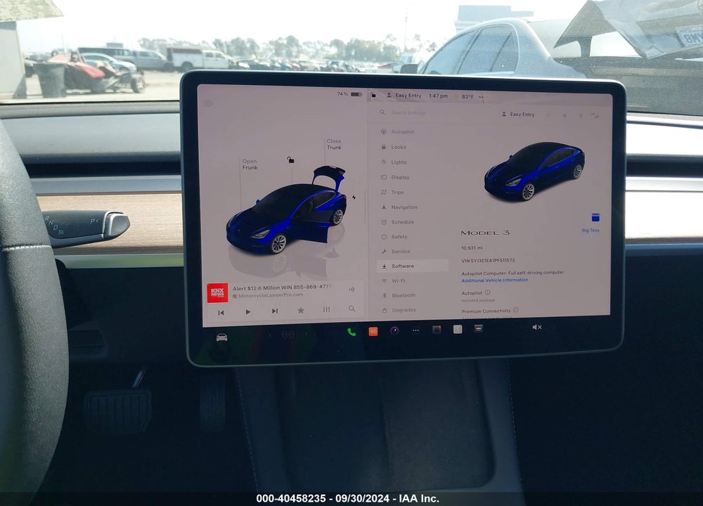 2023 TESLA MODEL 3 REAR-WHEEL DRIVE VIN: 5YJ3E1EA1PF511573