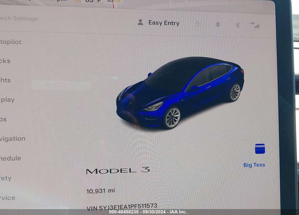 2023 TESLA MODEL 3 REAR-WHEEL DRIVE VIN: 5YJ3E1EA1PF511573