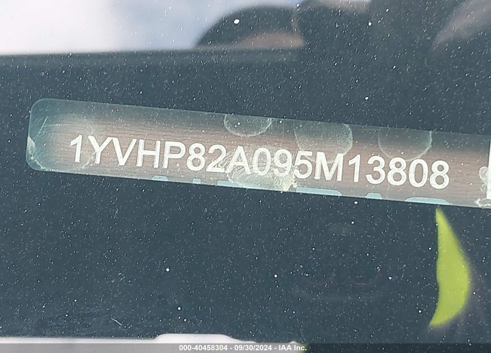 2009 MAZDA 6 I TOURING VIN: 1YVHP82A095M13808