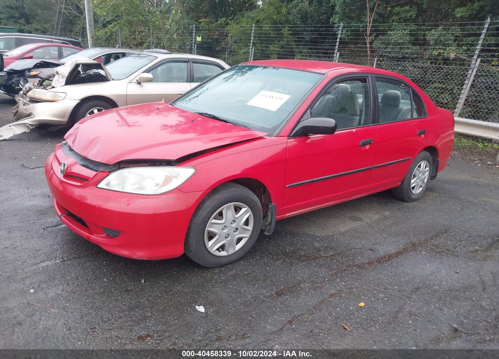 2005 HONDA CIVIC VP VIN: 1HGES163X5L028693