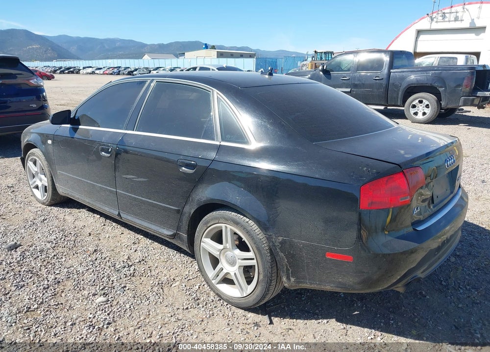 2008 AUDI A4 2.0T VIN: WAUAF78E38A044542