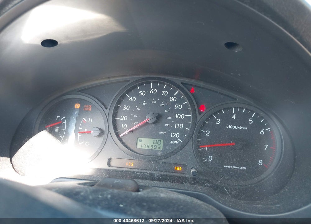 2005 SUBARU IMPREZA 2.5RS VIN: JF1GD67595H508781