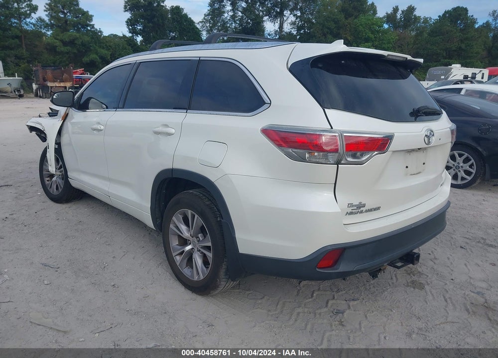 2014 TOYOTA HIGHLANDER XLE V6 VIN: 5TDKKRFHXES026081