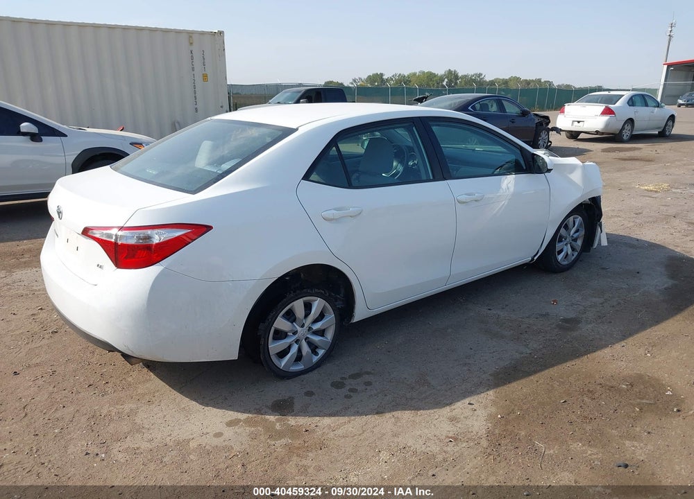 2016 TOYOTA COROLLA VIN: 5YFBURHE9GP499396