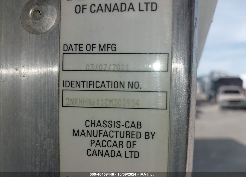 2012 KENWORTH CONSTRUCTION T270 VIN: 2NKHHN6X1CM303954