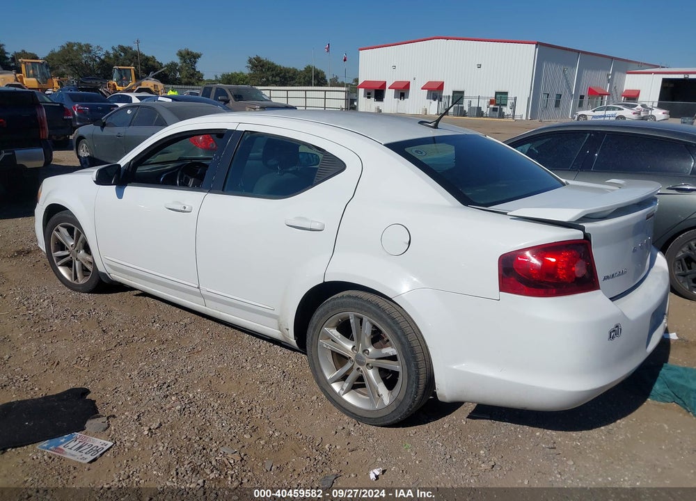 2013 DODGE AVENGER SXT VIN: 1C3CDZCB7DN692578