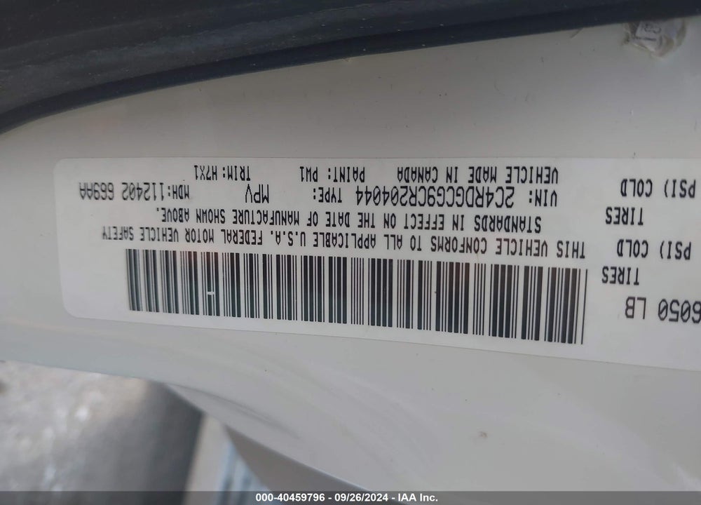 2012 DODGE GRAND CARAVAN SXT VIN: 2C4RDGCG9CR204044